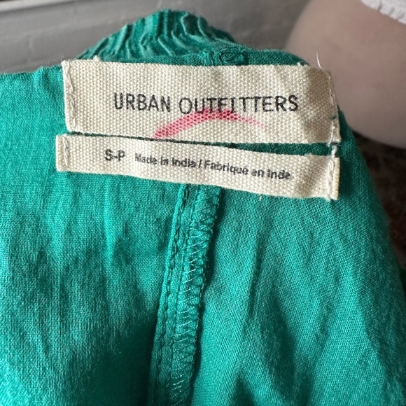 Urban Outfitters Green Striped Tiered Lacey Ruffle Mini Skirt - Picture 9 of 10